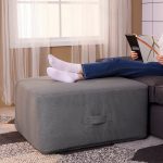 VITHÄLL Mattress/pouffe, extra firm/Vissle grey, 80x200 cm - تصویر 5