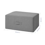 VITHÄLL Mattress/pouffe, extra firm/Vissle grey, 80x200 cm - تصویر 11