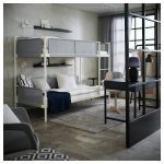 VITVAL Bunk bed frame, white/light grey, 90x200 cm - تصویر 4
