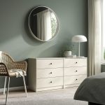 GURSKEN Chest of 3 drawers, light beige, 69x67 cm - تصویر 3