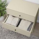 GURSKEN Chest of 3 drawers, light beige, 69x67 cm - تصویر 5