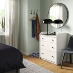 HAUGA Chest of 3 drawers, white, 70x84 cm - تصویر 2