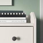 HAUGA Chest of 3 drawers, white, 70x84 cm - تصویر 6