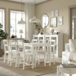 میز و صندلی ناهارخوری 6 نفره ایکیا مدل HAUGA سفید - تصویر 2