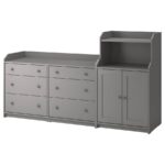 HAUGA Storage combination, grey, 208x116 cm