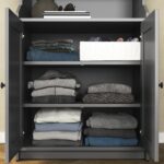 HAUGA Storage combination, grey, 139x46x116 cm - تصویر 5