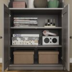 HAUGA Storage combination, grey, 244x46x116 cm - تصویر 4