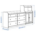 HAUGA Storage combination, grey, 208x116 cm - تصویر 7