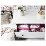 HEMNES Chest of 3 drawers, white stain, 108x96 cm - تصویر 5