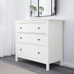 HEMNES Chest of 3 drawers, white stain, 108x96 cm - تصویر 2