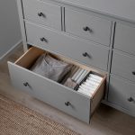 HEMNES Chest of 8 drawers, grey stained, 160x96 cm - تصویر 3