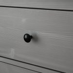 HEMNES Chest of 8 drawers, grey stained, 160x96 cm - تصویر 5