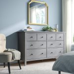 HEMNES Chest of 8 drawers, grey stained, 160x96 cm - تصویر 7