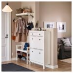 جاکفشی ایکیا مدل HEMNES دو درب بهمراه یک کشو رنگ سفید - تصویر 6