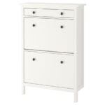 جاکفشی ایکیا مدل HEMNES دو درب بهمراه یک کشو رنگ سفید