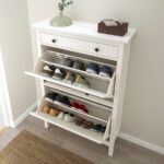 جاکفشی ایکیا مدل HEMNES دو درب بهمراه یک کشو رنگ سفید - تصویر 4