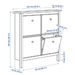جاکفشی ایکیا مدل HEMNES چهار درب رنگ سفید - تصویر 5