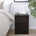 KULLEN Chest of 2 drawers, black-brown, 35x49 cm - تصویر 2