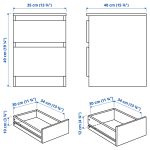 KULLEN Chest of 2 drawers, white, 35x49 cm - تصویر 5