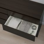 KULLEN Chest of 6 drawers, black-brown, 140x72 cm - تصویر 3