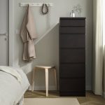MALM Chest of 6 drawers, black-brown/mirror glass, 40x123 cm - تصویر 4