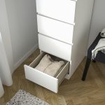 MALM Chest of 6 drawers, white/mirror glass, 40x123 cm - تصویر 3