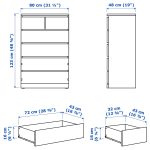 MALM Chest of 6 drawers, white, 80x123 cm - تصویر 4