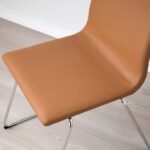 میز و صندلی ناهارخوری 6 نفره ایکیا مدل MÖRBYLÅNGA / LILLÅNÄS روکش چوب بلوط/چرم قهوه ای روشن - تصویر 4