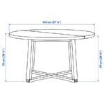 میز و صندلی ناهارخوری 4 نفره گرد ایکیا مدل MÖRBYLÅNGA / MÅRENÄS روکش بلوط/قرمز-قهوه ای - تصویر 8