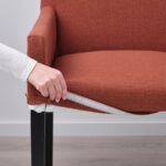 میز و صندلی ناهارخوری 4 نفره گرد ایکیا مدل MÖRBYLÅNGA / MÅRENÄS روکش بلوط/قرمز-قهوه ای - تصویر 5