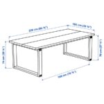 میز و صندلی ناهارخوری 6 نفره ایکیا مدل MÖRBYLÅNGA / MÅRENÄS بلوطی/خاکستری تیره - تصویر 9