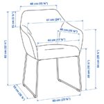 میز و صندلی ناهارخوری 4 نفره گرد ایکیا مدل MÖRBYLÅNGA / TOSSBERG روکش بلوط/خاکستری تیره - تصویر 6