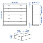 NORDLI Chest of 12 drawers, white, 160x145 cm - تصویر 7
