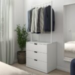 NORDLI Chest of 3 drawers, white, 80x192 cm - تصویر 2