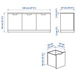 NORDLI Chest of 3 drawers, white, 120x54 cm - تصویر 4