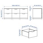 NORDLI Chest of 6 drawers, white, 120x54 cm - تصویر 6