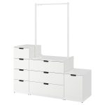 NORDLI Chest of 8 drawers, white, 160x192 cm
