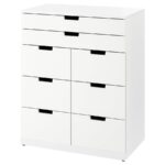 NORDLI Chest of 8 drawers, white, 80x99 cm