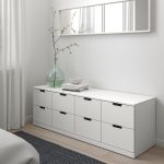 NORDLI Chest of 8 drawers, white, 160x54 cm - تصویر 2