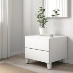 PLATSA Chest of 2 drawers, white/Fonnes white, 60x57x53 cm - تصویر 2
