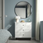 RACKNÄS Chest of 3 drawers, white/wall mounted, 69x78 cm - تصویر 3