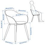 میز و صندلی ناهارخوری 4 نفره ایکیا مدل SKANSNÄS / GRÖNSTA چوب راش/سفید - تصویر 5