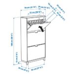جاکفشی ایکیا مدل STALL سه درب رنگ خاکستری تیره - تصویر 6