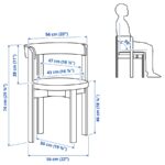 میز و صندلی ناهارخوری چهار نفره گرد ایکیا مدل STOCKHOLM 2025 روکش چوب بلوط/روکش چرم قهوه ای تیره - تصویر 8