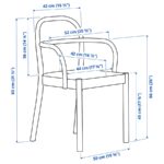 میز و صندلی ناهارخوری 4 نفره گرد ایکیا مدل STOCKHOLM 2025 چوب بلوط/قهوه ای تیره - تصویر 9