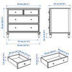 TYSSEDAL Chest of 4 drawers, white, 87x76 cm - تصویر 7