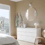 VIHALS Chest of 6 drawers, white/anchor/unlock-function, 140x47x75 cm - تصویر 2
