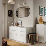 VIHALS Chest of 6 drawers, white/anchor/unlock-function, 140x47x75 cm - تصویر 3