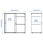 VIHALS Storage combination, white, 165x47x90 cm - تصویر 6