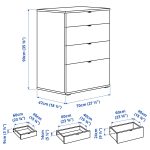 VIHALS Storage combination, white, 165x47x90 cm - تصویر 5